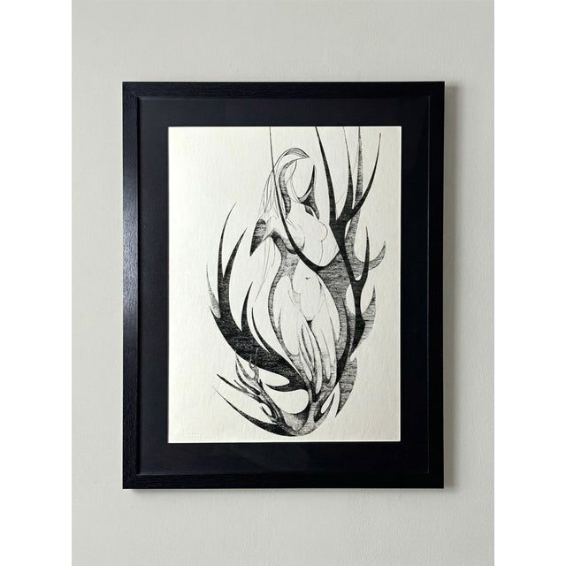 Eugène Eechaut, Composition, Original Ink Drawing, 1969, Framed For Sale - Image 13 of 13