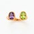 Toi Et Moi Gemstone Ring: Amethyst and Peridot, Size 7.5 For Sale - Image 4 of 11