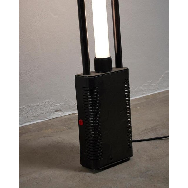 Industrial Italian High-Tech Black Uno Floor Lamp by Boccato, Gigante and Zambusi, 1970s For Sale - Image 3 of 10