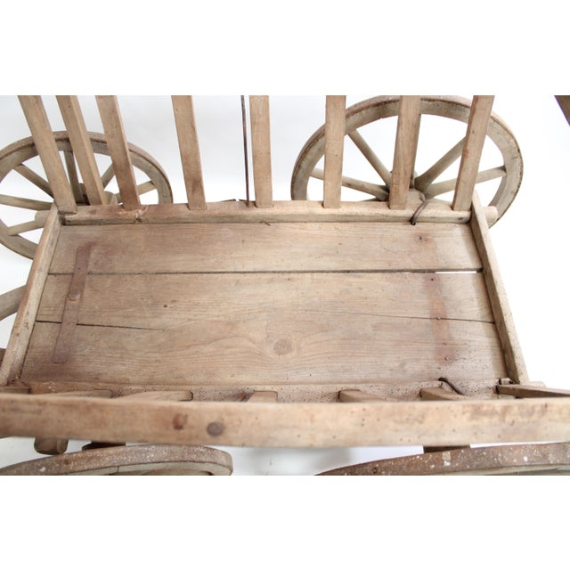 Chestnut Farm Cart Vintage European Wagon 49 X 29 X 49 For Sale - Image 8 of 15