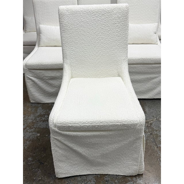 Matthew Williams for Uttermost Coley White Armless Dining Chairs, Set of Six For Sale - Image 9 of 12