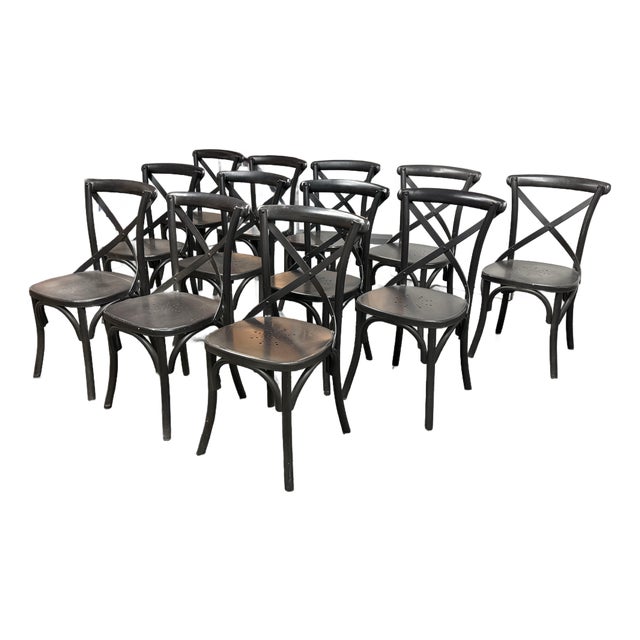 Restoration Hardware Metal Madeleine Side Chairs, Set of Twelve For Sale