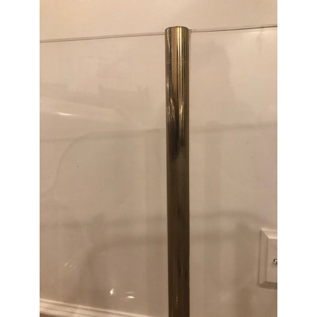 Mid-Century Brass Detail Lucite Ribbon Chair For Sale - Image 4 of 13