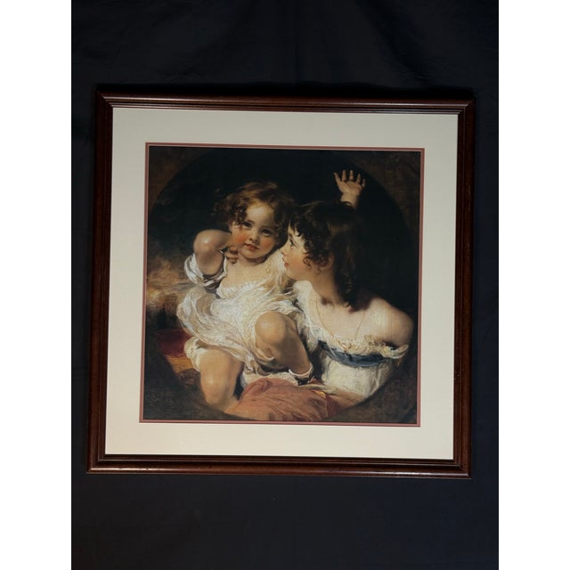Brown 1980s Classic Portrait-Style Framed Wall Art With Cream Mat, 32” X 32” For Sale - Image 8 of 8