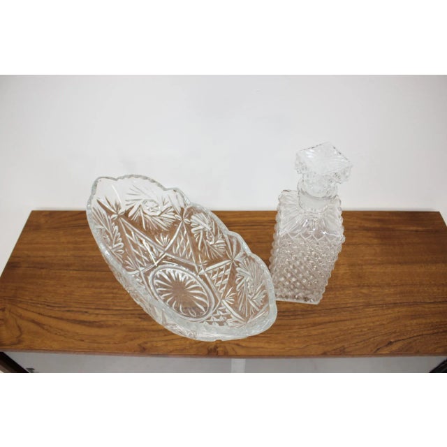 1970s Vintage Glass Carafe & Bowl Set, 1970s For Sale - Image 5 of 9