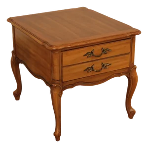 American Of Martinsville French Provincial Style Vintage Fruitwood End Table