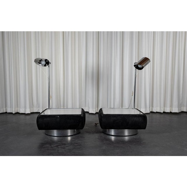 Side Tables with Integrated Lamp, 1980s, Set of 2 For Sale - Image 11 of 12
