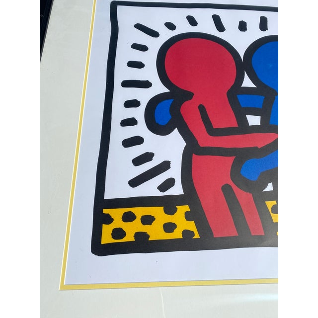 Pop Art 1990s Large Keith Haring Estate Authorized Offset Lithograph "Best Buddies" For Sale - Image 3 of 15