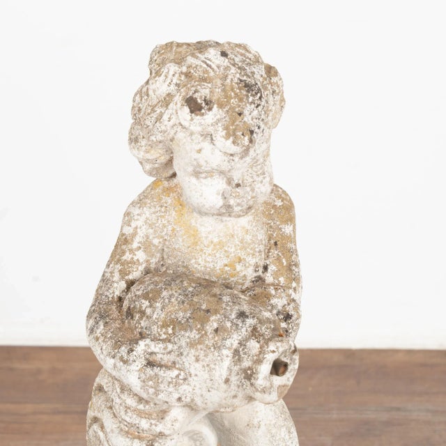Figurative Vintage Limestone Garden Sculpture Birdbath, Denmark Circa 1920-40 For Sale - Image 3 of 9