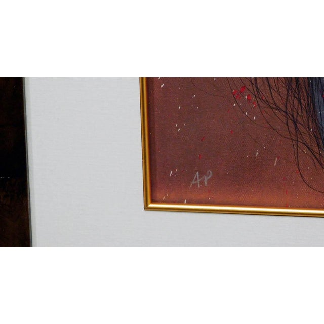 Impressionist Frank Howell "Lakota Shirts Wearer" Hand Signed Submit an Offer Custom Framed For Sale - Image 3 of 6