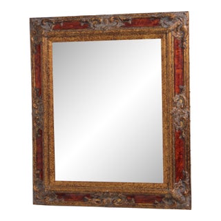 Timeless Reflections Faux Tortoise Shell Wall Mirror For Sale