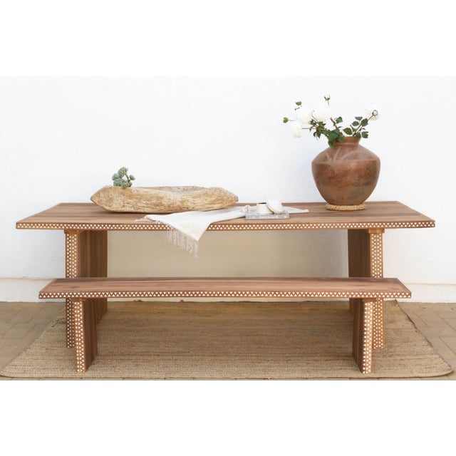 96" Long Mother of Pearl Inlay Dining Table For Sale - Image 11 of 11