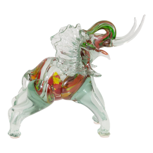 Murano Art Glass Elephant Figurine Hand-Blown Modernist Table Sculpture C. 1960s