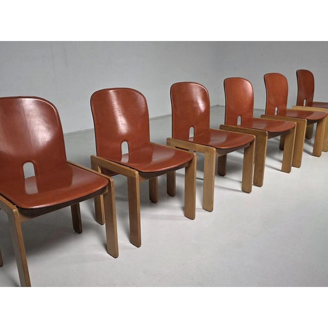 Brown 121 Dining Chairs by Afra & Tobia Scarpa for Cassina, 1960s, Set of 6 For Sale - Image 8 of 8