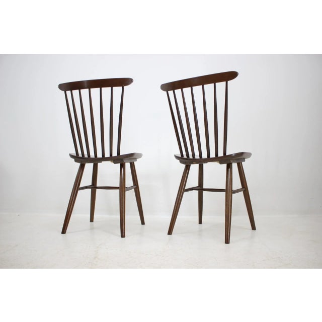 Mid-Century Modern Scandinavian Style Dining Chairs, 1960s, Set of 4 For Sale - Image 3 of 9