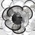 1970s Vintage Italian Murano Glass Petal Chandelier – Transparent & Smoky | 4-Light Statement Lighting For Sale - Image 5 of 6