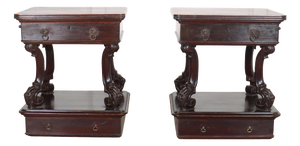 Irish Bedside Tables, Set of 2