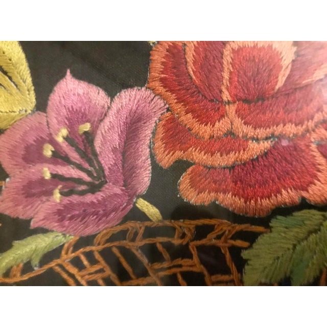 Framed Image Woven on Silk, 1950 For Sale - Image 13 of 14