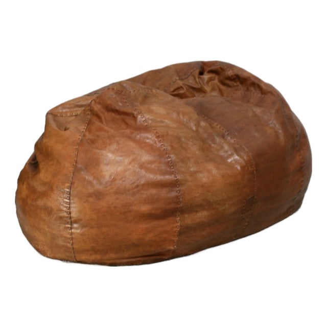 XL Leather Ottoman, Italy, 1970s For Sale