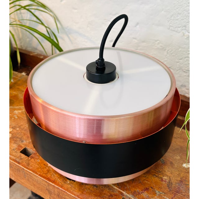 Saturn Pendant Lamp in Copper and Black Metal by Jo Hammerborg for Fog & Mørup, 1960s For Sale - Image 11 of 14