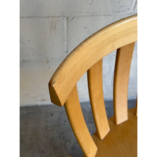 Mid 20th Century Mid 20th Century Edsbyverken Beechwood Swivel Chair Mid-Century Modern For Sale - Image 5 of 9