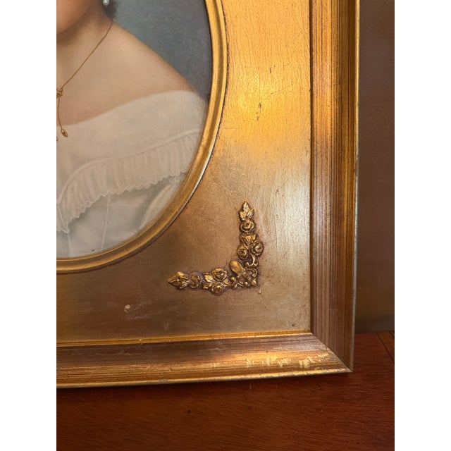 1940s Gold Framed Portraits: Thomas Sully "Major Biddle" & Anna Von Jagemann "Old Vienna" - A Pair For Sale - Image 10 of 16