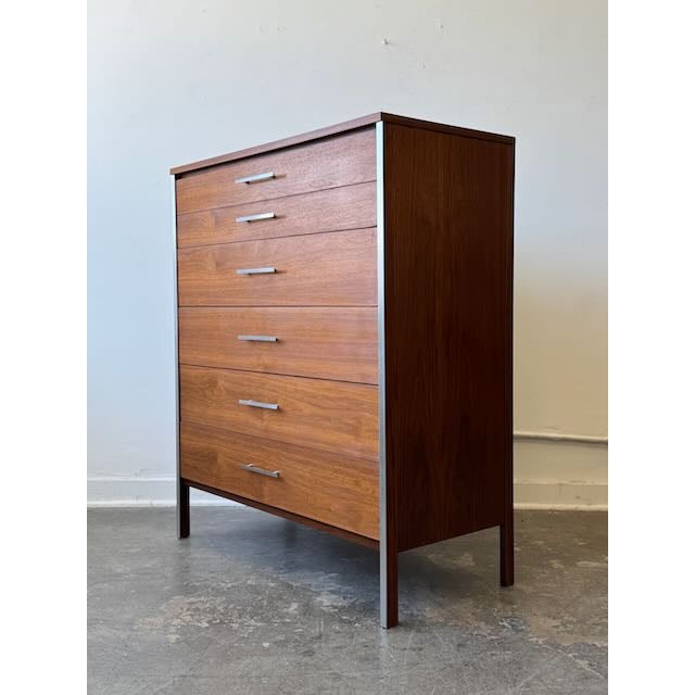 1950s 1950s Authentic Paul McCobb for Calvin Furniture "Linear Group" Tall Boy Dresser For Sale - Image 5 of 15