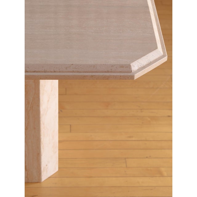 Mid-Century Modern The Vintage Travertine Square 43" Dining Table For Sale - Image 3 of 8