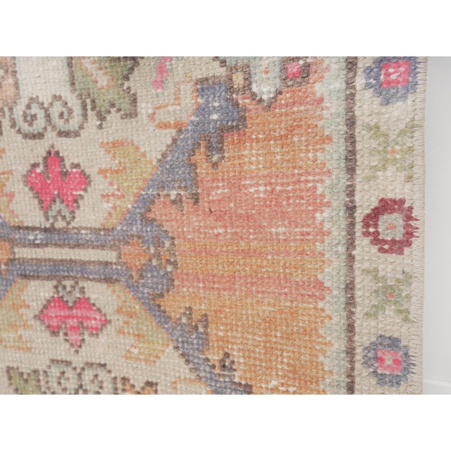 1970 Vintage Turkish Runner Rug, Hand Knotted Wool Hallway Runne For Sale - Image 4 of 10