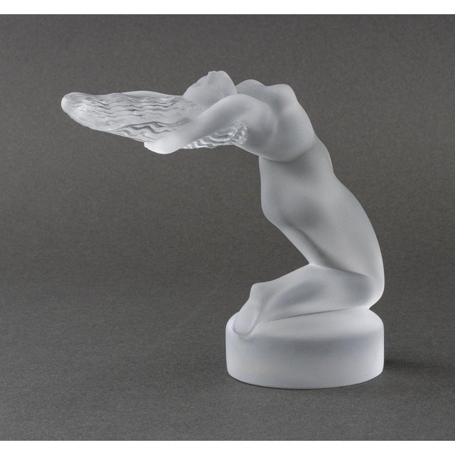 Contemporary Lalique "Chrysis" Frosted Crystal Sculpture For Sale - Image 3 of 9
