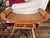 Vintage Asian Style Burnt Bamboo Scroll Arms Bench For Sale - Image 4 of 6