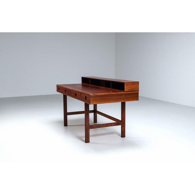1960s Flip-Top Partners Desk in Rosewood attributed to Peter Løvig Nielsen for Løvig, Denmark, 1960 For Sale - Image 5 of 18
