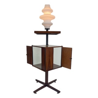 Illuminated Rotating Cabinet in the style of Ico Parisi, Italy, 1960s For Sale