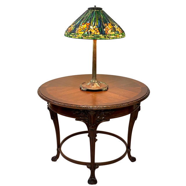 Brown Louis Majorelle Art Nouveau Mahogany Center Table, France Circa 1900 For Sale - Image 8 of 9