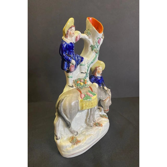 19th Century Staffordshire Spill Vase Donkey For Sale - Image 9 of 11