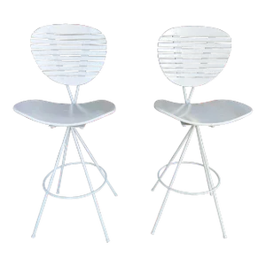 Vintage Midcentury Modern Bar Stools - a Pair