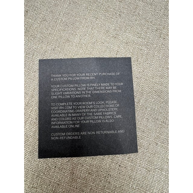 Rh Restoration Hardware Custom Italian Pietro Solid Piped Lumbar Pillow Cover For Sale - Image 15 of 17