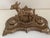 Atypical Writing Desk Set with Double Inkwells in Patinated Gilt Metal, 1890s-1910s For Sale - Image 5 of 16