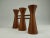 Mid-Century Candle Glow and Vases in Teak, Denmark, Set of 2 For Sale - Image 6 of 12