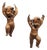 Triumphant Angels in Carved Wood, 1800s, Set of 2 For Sale
