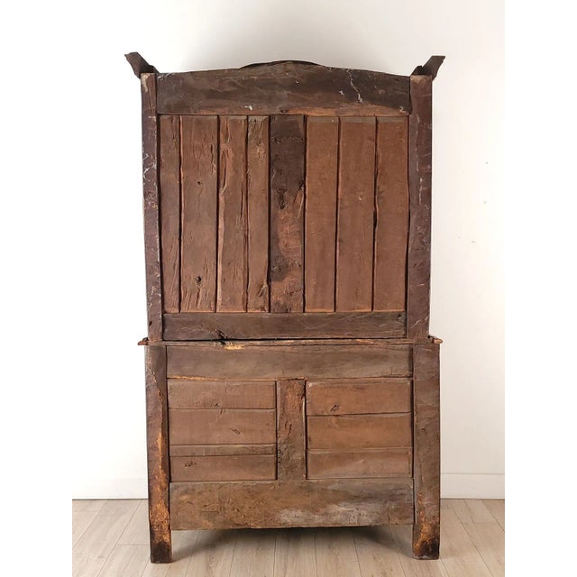 Brown Normandy Walnut Buffet Deux Corps, France Circa 1780 For Sale - Image 8 of 12