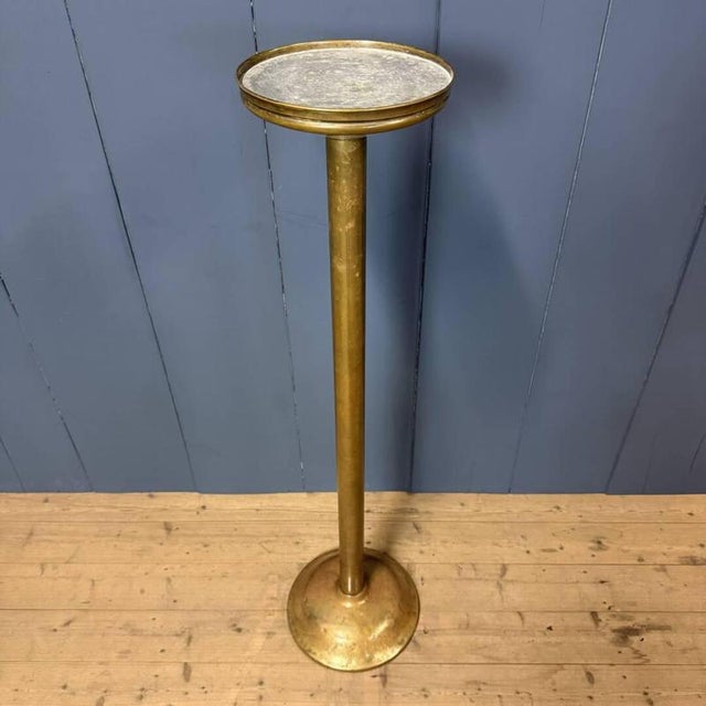 Large Antique Brass Stand or Column For Sale - Image 3 of 13