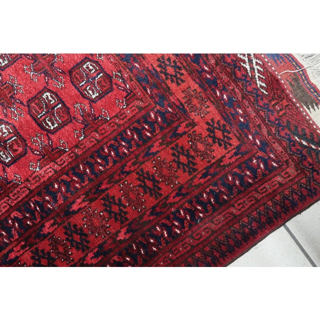 1960s, Handmade Vintage Afghan Ersari Runner 3.5' X 9.2' For Sale - Image 15 of 18