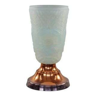 Opalescent French Art Deco Table Lamp by Charles Ranc 1930s France For Sale