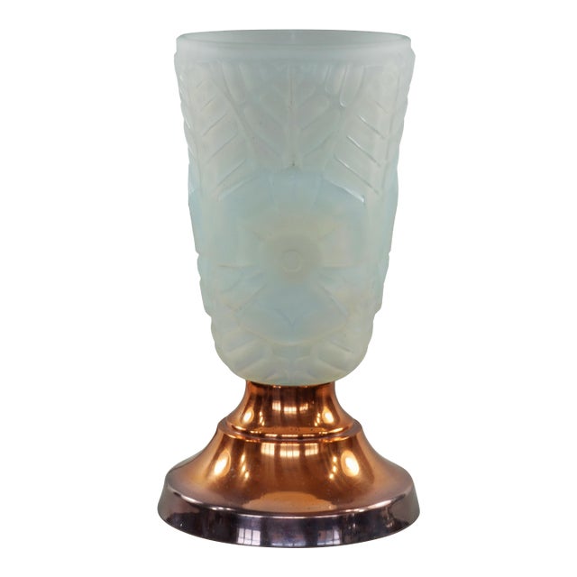 Opalescent French Art Deco Table Lamp by Charles Ranc 1930s France For Sale