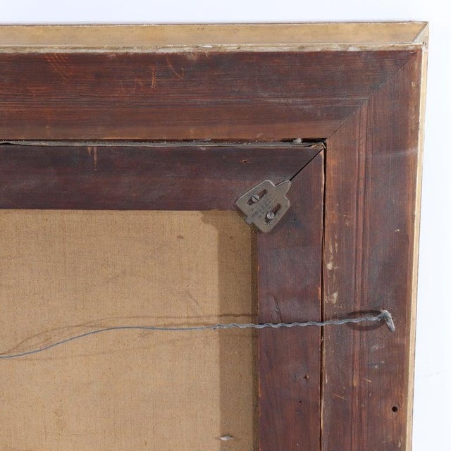 Antique Hudson River School Oil on Canvas Painting of a River Scene C1900 For Sale - Image 11 of 12