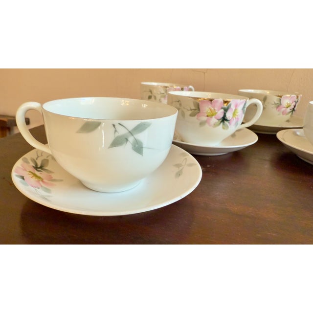 Early 20th Century Nippon Azalea Porcelain Tea Set- Japan For Sale - Image 11 of 14