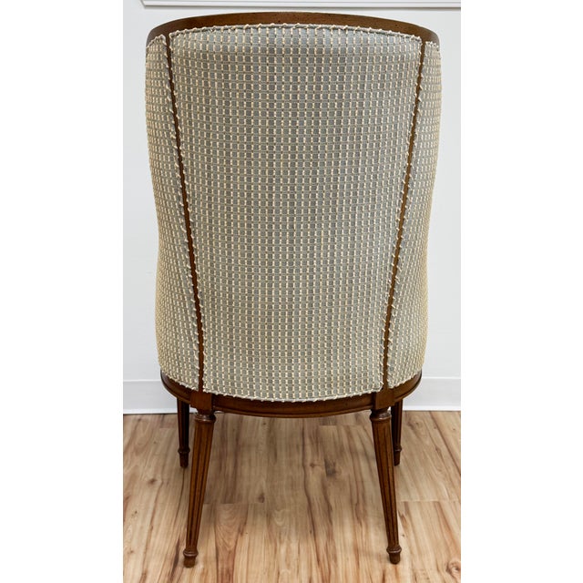 Vintage Louis XVI Style Carved Wood Arm Chair For Sale In Kansas City - Image 6 of 10