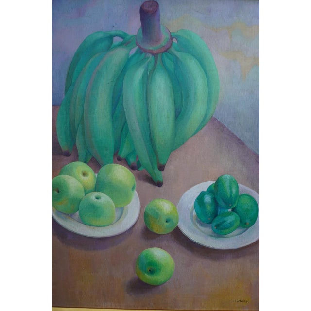 1930s 1930s Still Life of Fruit by Francisco Dosamantes, Oil on Canvas For Sale - Image 5 of 8