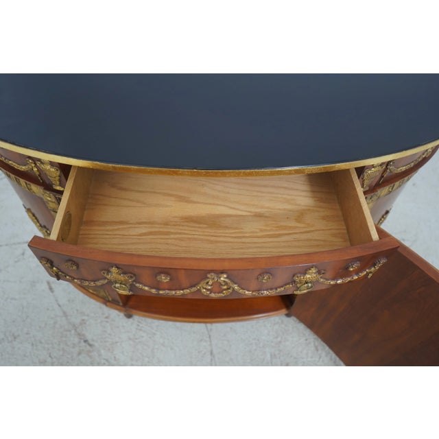 1990s John Widdicomb Neoclassical Ebonized Top Commode Cabinet For Sale - Image 5 of 12